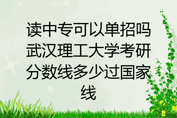读中专可以单招吗武汉理工大学考研分数线多少过国家线