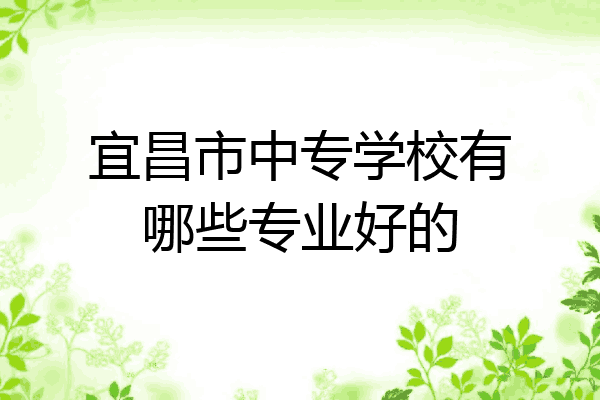 宜昌市中专学校有哪些专业好的