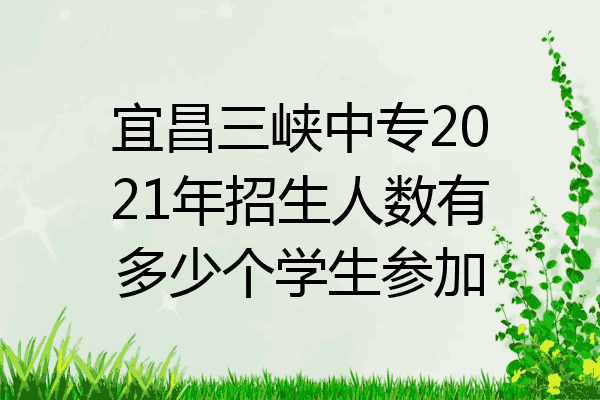 宜昌三峡中专2021年招生人数有多少个学生参加
