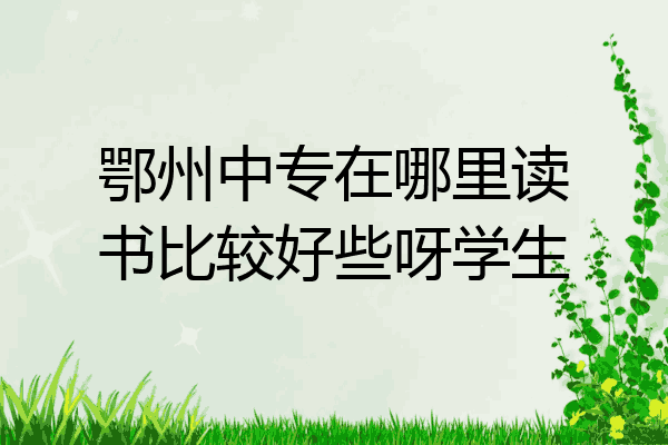 鄂州中专在哪里读书比较好些呀学生