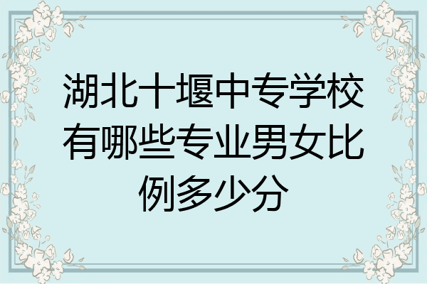 湖北十堰中专学校有哪些专业男女比例多少分