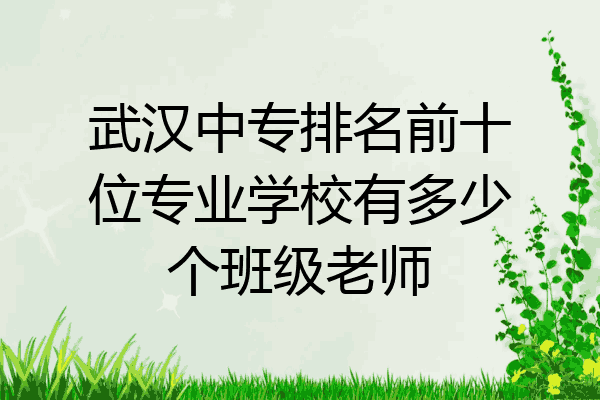 武汉中专排名前十位专业学校有多少个班级老师