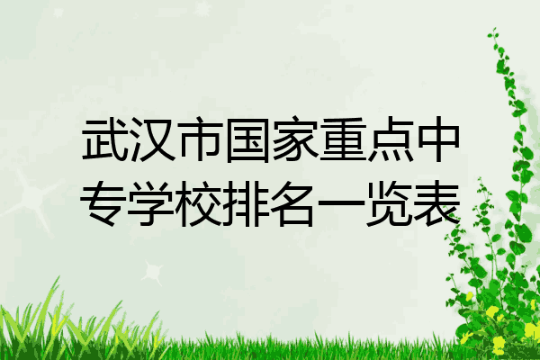 武汉市国家重点中专学校排名一览表