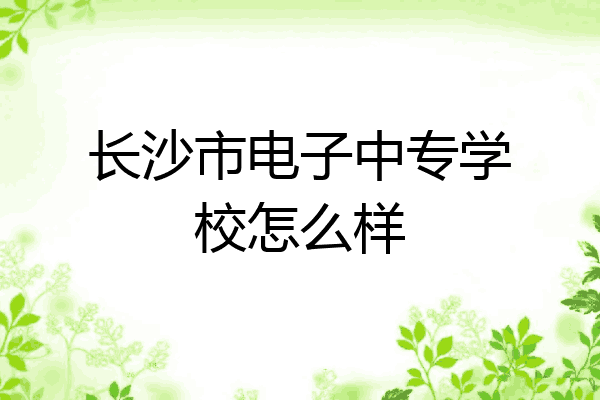 长沙市电子中专学校怎么样