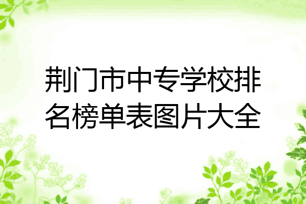 荆门市中专学校排名榜单表图片大全