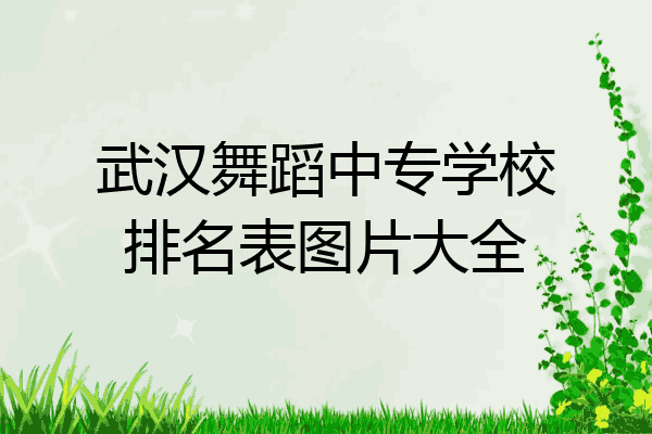 武汉舞蹈中专学校排名表图片大全
