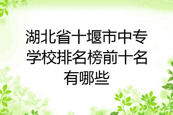湖北省十堰市中专学校排名榜前十名有哪些