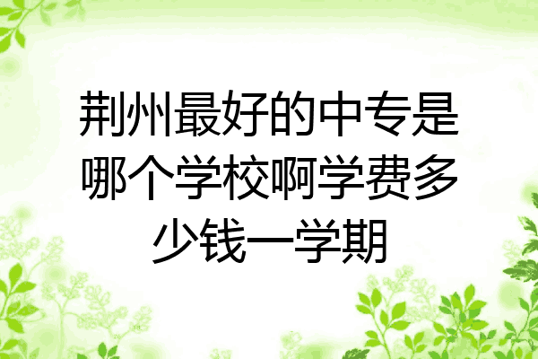 荆州最好的中专是哪个学校啊学费多少钱一学期