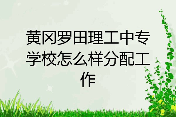 黄冈罗田理工中专学校怎么样分配工作