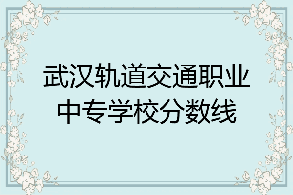 武汉轨道交通职业中专学校分数线
