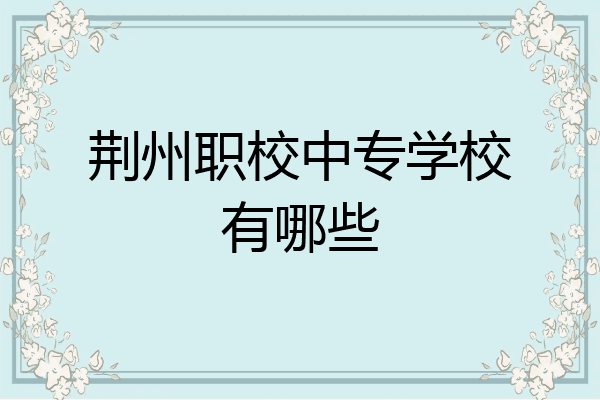 荆州职校中专学校有哪些