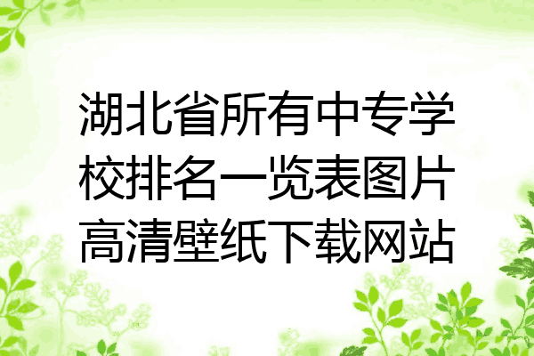 湖北省所有中专学校排名一览表图片高清壁纸下载网站