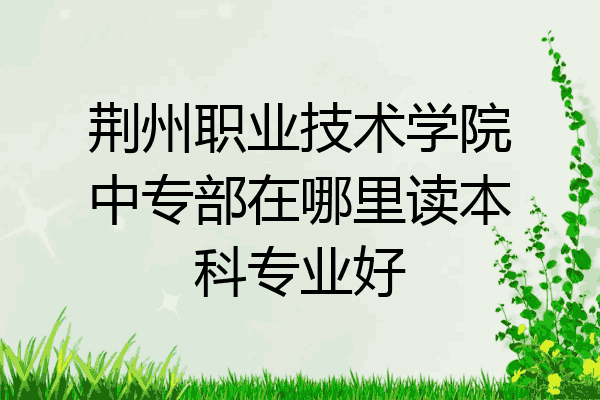荆州职业技术学院中专部在哪里读本科专业好