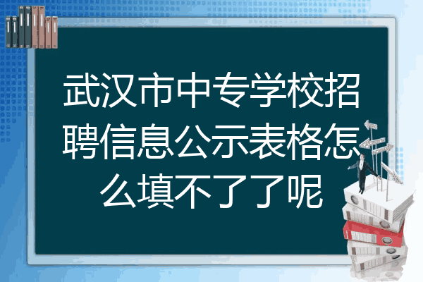 武汉市中专学校招聘信息公示表格怎么填不了了呢