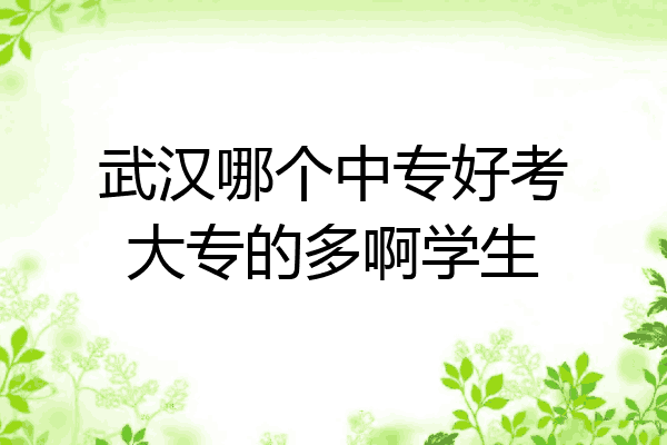 武汉哪个中专好考大专的多啊学生