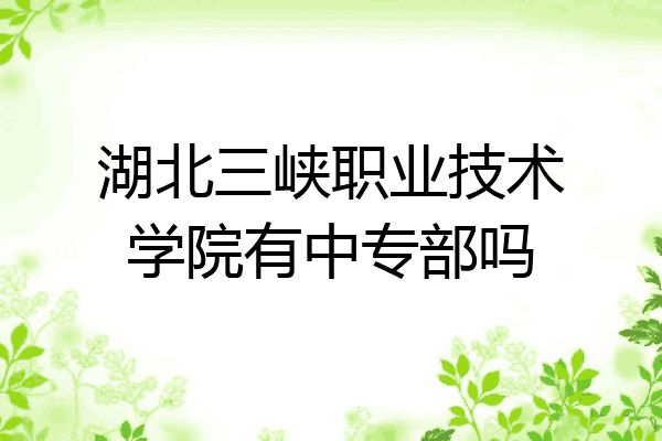 湖北三峡职业技术学院有中专部吗