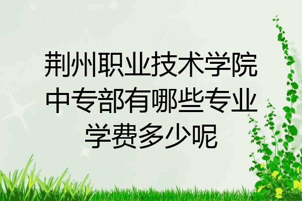 荆州职业技术学院中专部有哪些专业学费多少呢