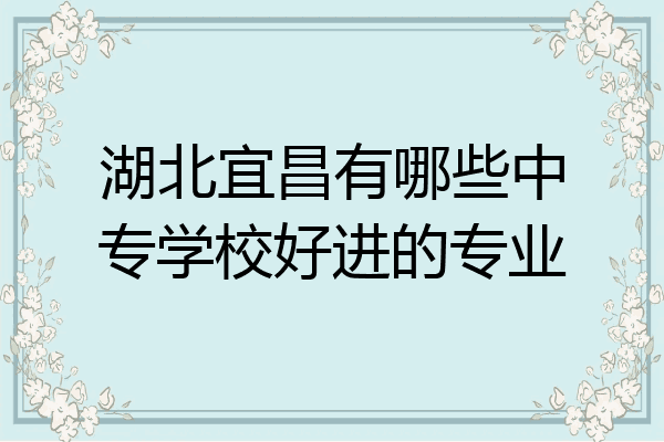 湖北宜昌有哪些中专学校好进的专业