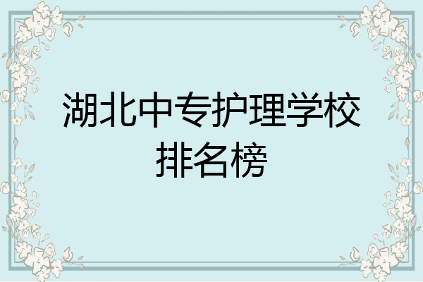 湖北中专护理学校排名榜