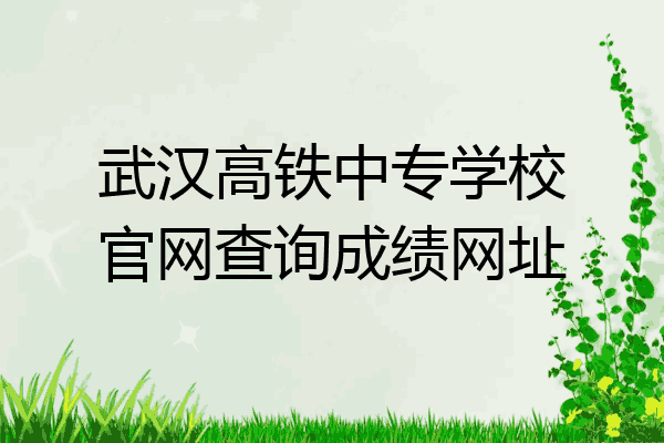武汉高铁中专学校官网查询成绩网址