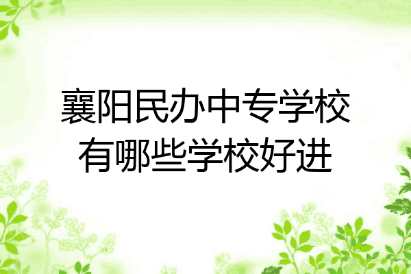 襄阳民办中专学校有哪些学校好进