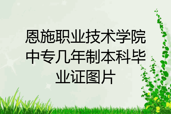 恩施职业技术学院中专几年制本科毕业证图片