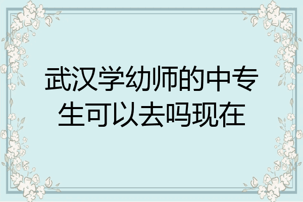 武汉学幼师的中专生可以去吗现在