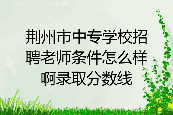荆州市中专学校招聘老师条件怎么样啊录取分数线