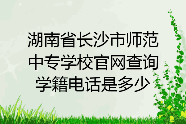 湖南省长沙市师范中专学校官网查询学籍电话是多少
