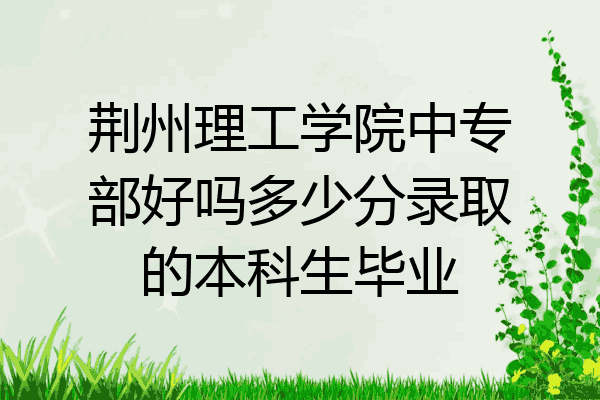 荆州理工学院中专部好吗多少分录取的本科生毕业