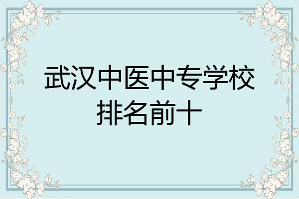 武汉中医中专学校排名前十