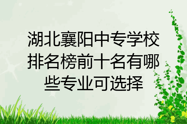 湖北襄阳中专学校排名榜前十名有哪些专业可选择