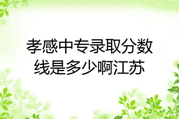 孝感中专录取分数线是多少啊江苏