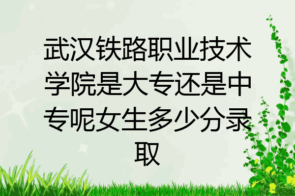 武汉铁路职业技术学院是大专还是中专呢女生多少分录取