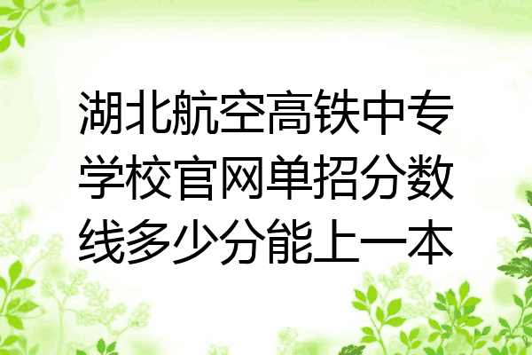 湖北航空高铁中专学校官网单招分数线多少分能上一本