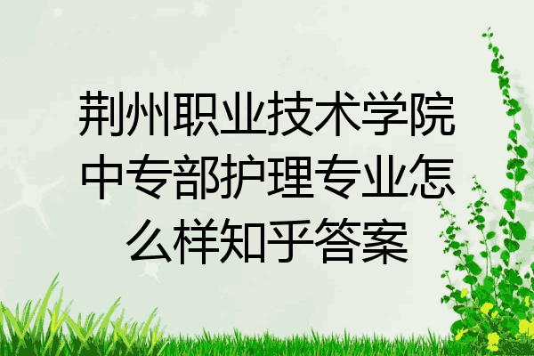 荆州职业技术学院中专部护理专业怎么样知乎答案