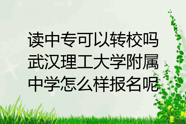 读中专可以转校吗武汉理工大学附属中学怎么样报名呢