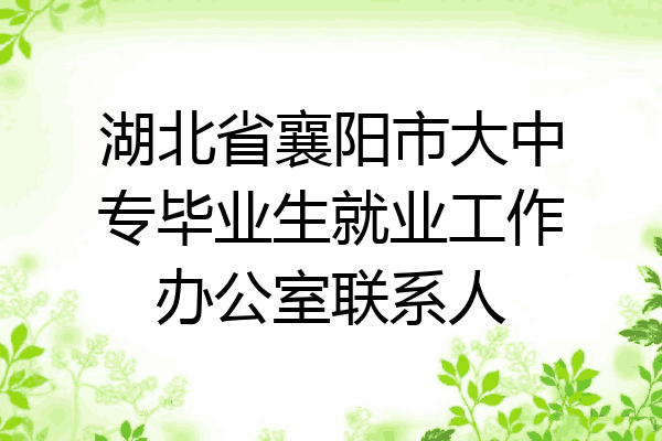 湖北省襄阳市大中专毕业生就业工作办公室联系人