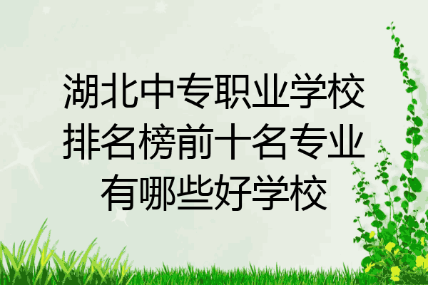 湖北中专职业学校排名榜前十名专业有哪些好学校