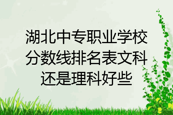 湖北中专职业学校分数线排名表文科还是理科好些