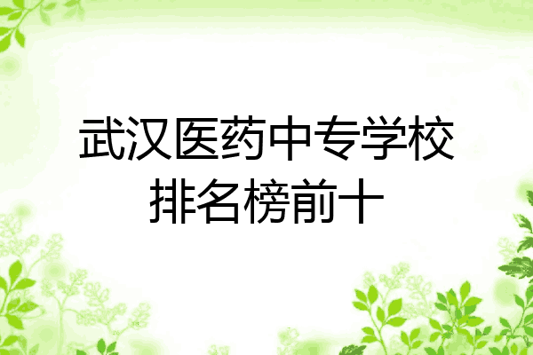 武汉医药中专学校排名榜前十