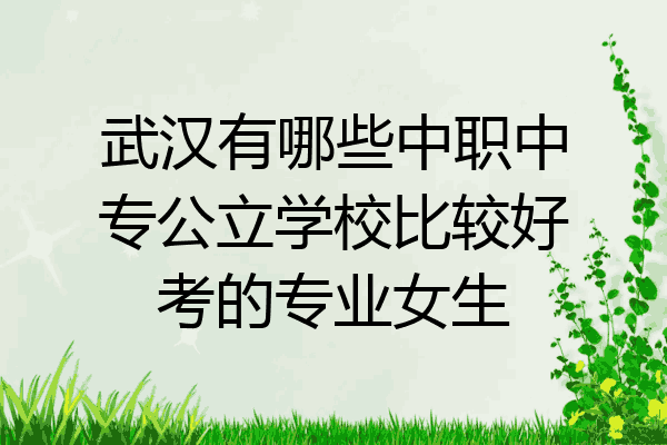 武汉有哪些中职中专公立学校比较好考的专业女生