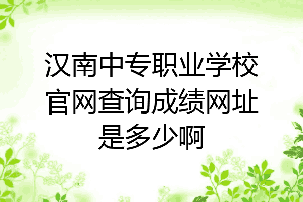 汉南中专职业学校官网查询成绩网址是多少啊
