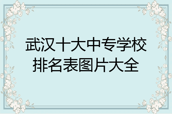 武汉十大中专学校排名表图片大全