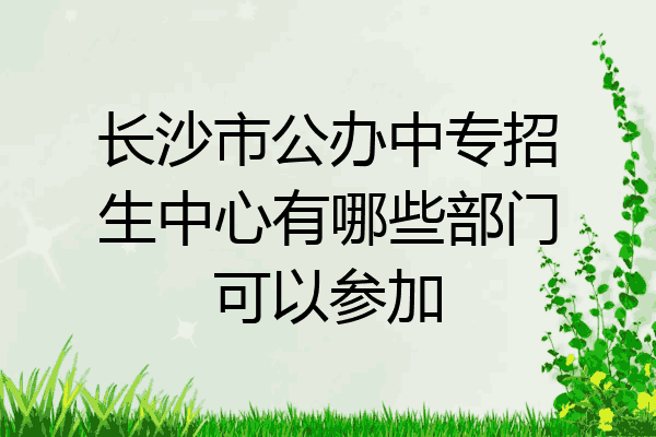长沙市公办中专招生中心有哪些部门可以参加