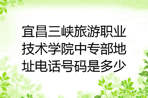 宜昌三峡旅游职业技术学院中专部地址电话号码是多少
