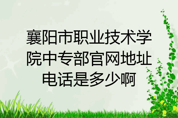 襄阳市职业技术学院中专部官网地址电话是多少啊