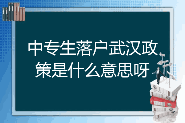 中专生落户武汉政策是什么意思呀