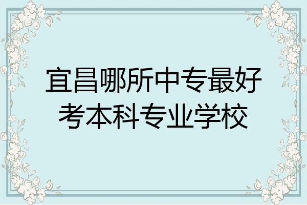 宜昌哪所中专最好考本科专业学校