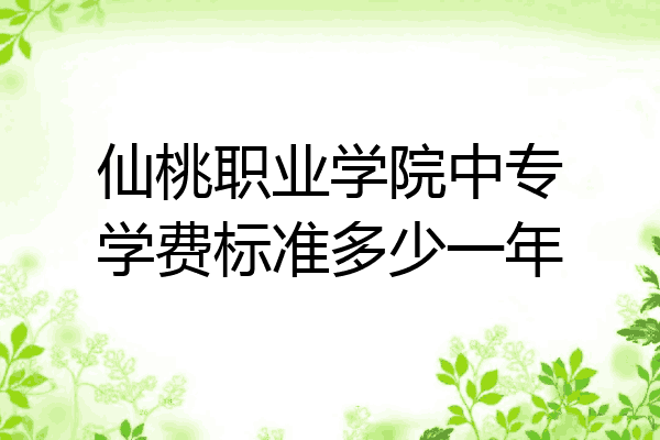 仙桃职业学院中专学费标准多少一年
